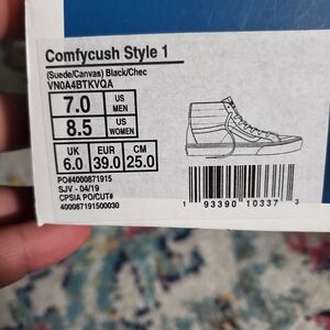 Vans Comfycush Style 1 Black High-Top Sneakers